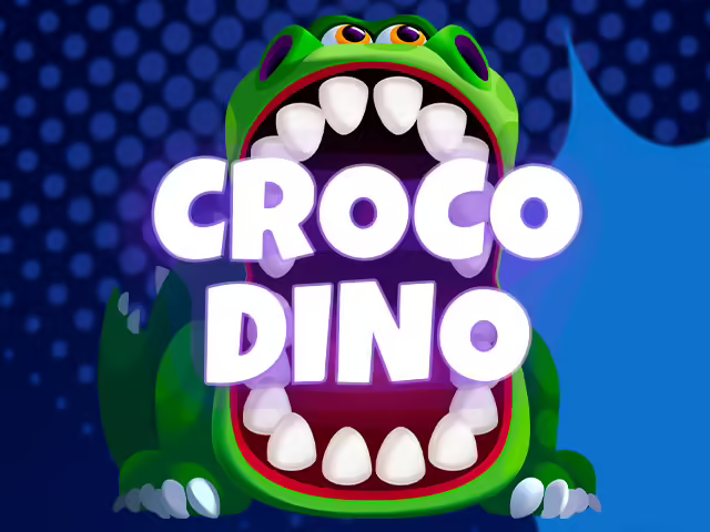Dinosaurio abriendo la boca en el juego Croco Dino