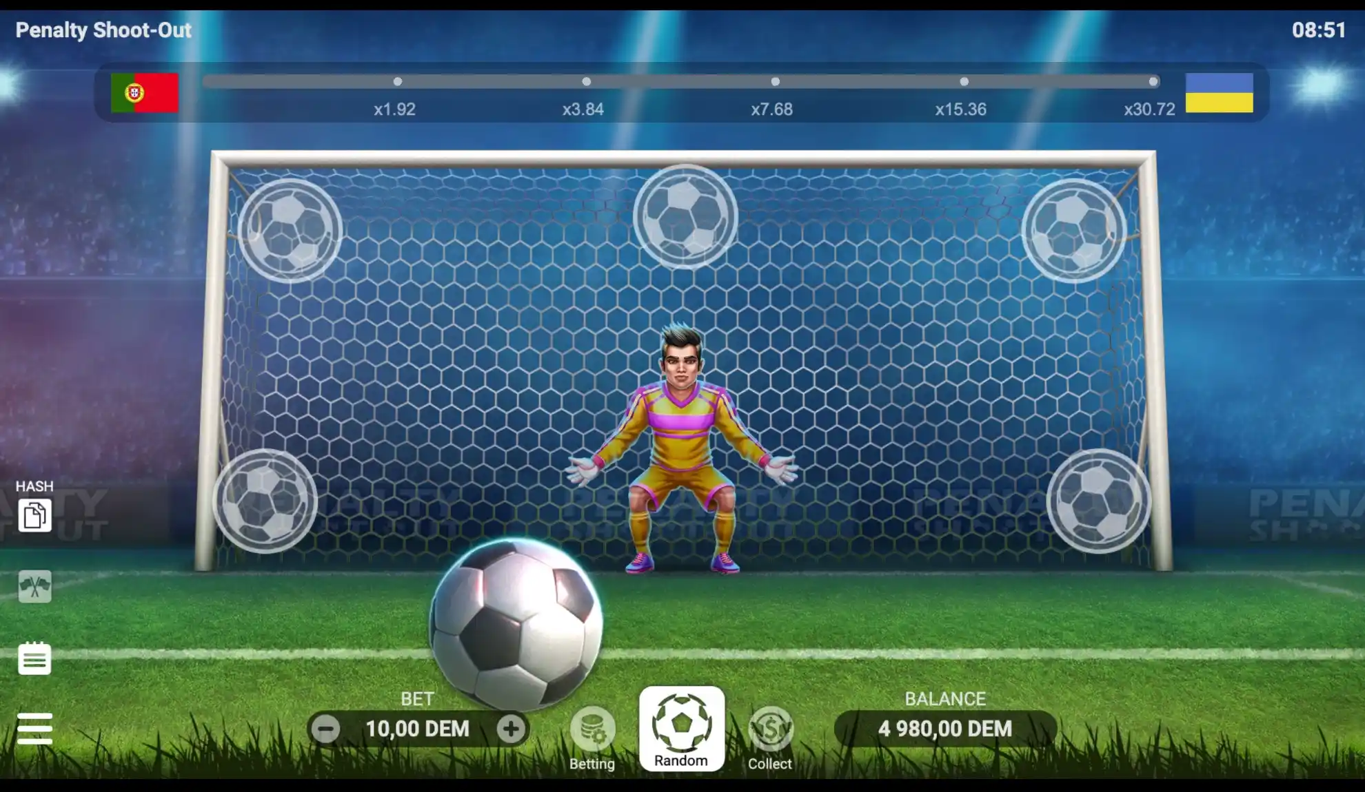 penalty shoot out 1win